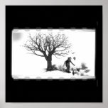 Clown de ballon et Ravens par l'arbre déplaisant - Posters