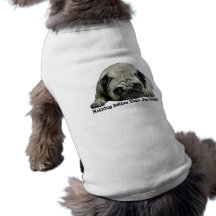 Clown de carlin à l'habillement d'animal familier  tee-shirt pour toutou