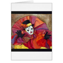 Clown de carnaval cartes de vœux