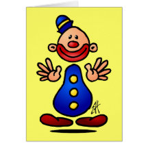 Clown de cirque carte de vœux