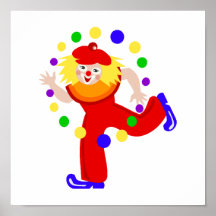 Clown de jongleur de danse affiches