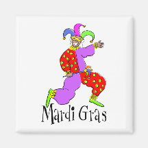 Clown de mardi gras magnets pour réfrigérateur