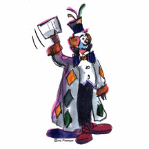 clown photo sculpture