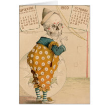 Clown squelettique carte
