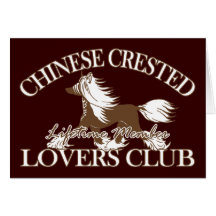 Club crêté chinois d'amants carte de vœux