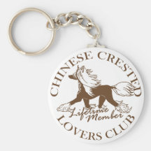 Club crêté chinois d'amants porte-clé