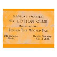 club de coton, Manille Cartes Postales