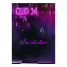 Club de pourpre d'invitation