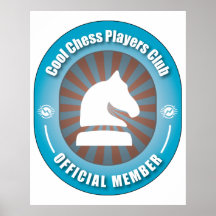 Club frais de joueurs d'échecs posters
