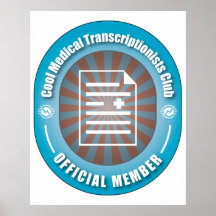 Club médical frais de Transcriptionists Posters