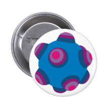ClumpBubble (bleu/pourpre) Pin's Avec Agrafe