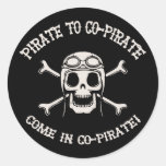 Co-Pirate de pirate Autocollants
