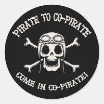 Co-Pirate de pirate Autocollants
