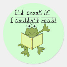 Coassement de grenouille si je ne pourrais pas lir autocollants ronds