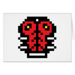 Coccinelle de pixel carte de vœux