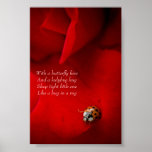 Coccinelle en affiche de l'enfant d'étreinte de co