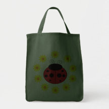 Coccinelle et épicerie Fourre-tout de marguerites Sacs En Toile