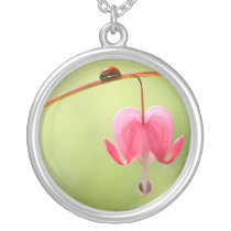 Coccinelle et fleur de défenseur de la veuve et de colliers