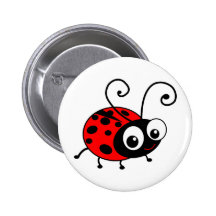 Coccinelle mignonne badge avec épingle