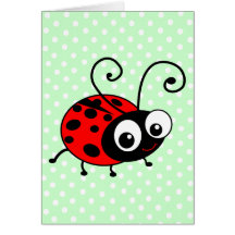 Coccinelle mignonne carte