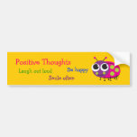 Coccinelle mignonne "pensées positives " autocollants pour voiture