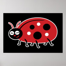 Coccinelle mignonne affiches