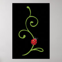 Coccinelle sur la vigne affiches