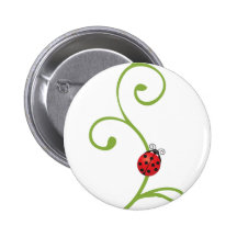 Coccinelle sur la vigne badges avec agrafe