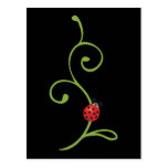 Coccinelle sur la vigne cartes postales