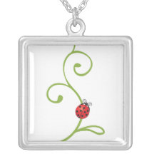 Coccinelle sur la vigne pendentifs
