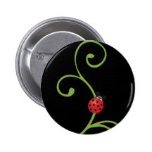Coccinelle sur la vigne pin's avec agrafe
