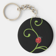 Coccinelle sur la vigne porte-clés