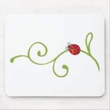 Coccinelle sur la vigne tapis de souris