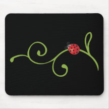 Coccinelle sur la vigne tapis de souris