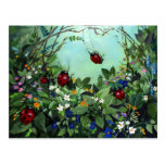 Coccinelles à la carte postale de jeu