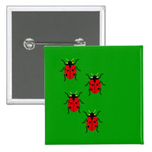 Coccinelles Badges Avec Agrafe