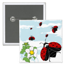 coccinelles en vol badges