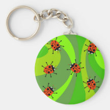 Coccinelles géniales porte-clés
