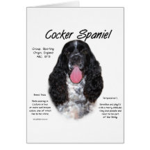 Cocker (Parti/b&w) conception d'histoire Cartes De Vœux