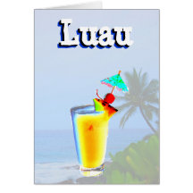 Cocktail tropical carte de vœux