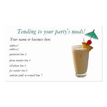 Cocktails de planificateur de partie cartes de visite professionnelles