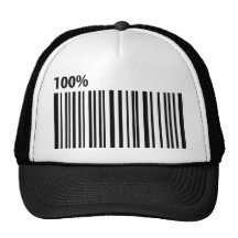 code barres de code barres de 100 % casquette de camionneur