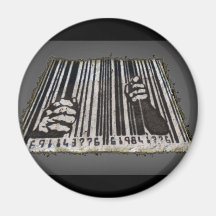 CODE BARRES DE PRISON DE PRISON MAGNETS POUR RÉFRIGÉRATEUR