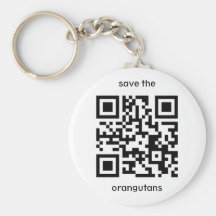 Code de l'orang-outan QR Porte-clefs