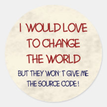 code source autocollant rond