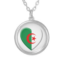 Cœur algérien avec drapeau Algérie Bijouterie