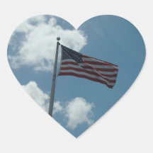 Coeur américain autocollants