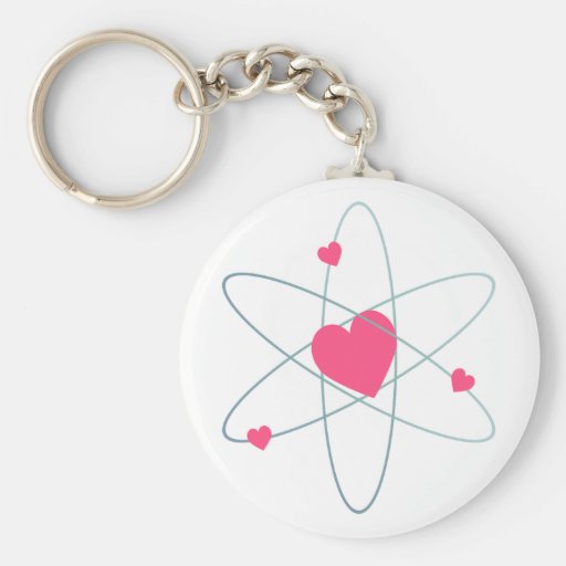 Coeur atomique Keychain Porte-clé