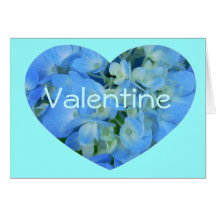 Coeur bleu Valentine Cartes De Vœux