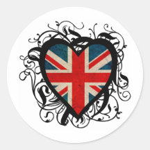 Coeur britannique décoratif adhésifs